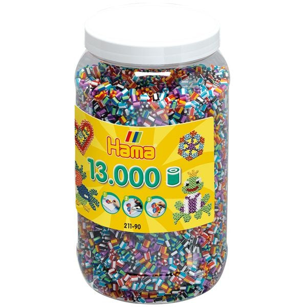 Hama string beads striped in pot (090), 13,000th.