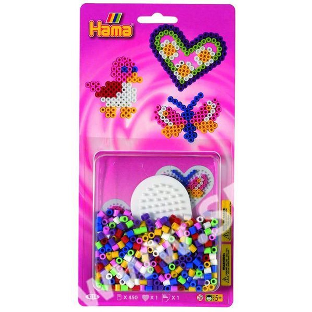 Perle di ferro Hama Bird Hart Vlinder 450 pezzi