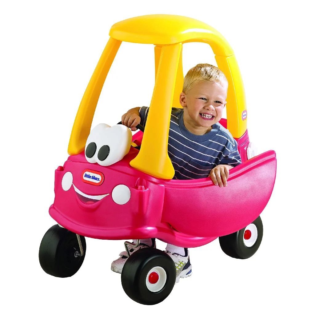Little Tikes gemittleche Coupe Spazéiergang Auto 44x7x84 cm giel rout