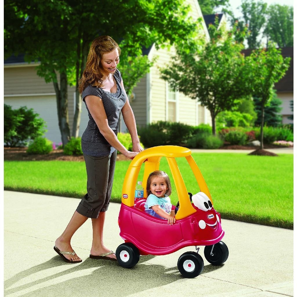 Little Tikes gemittleche Coupe Spazéiergang Auto 44x7x84 cm giel rout
