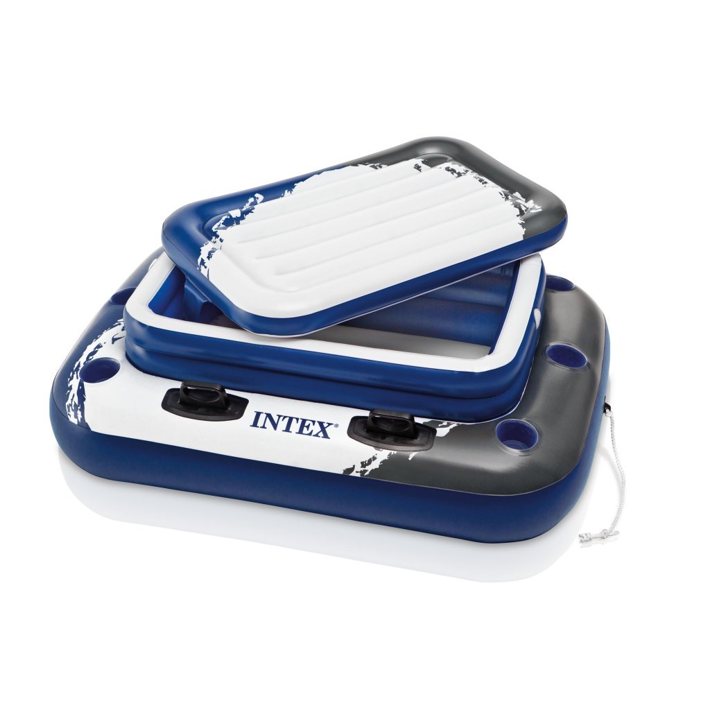 Inflatable cool box with bottle holders