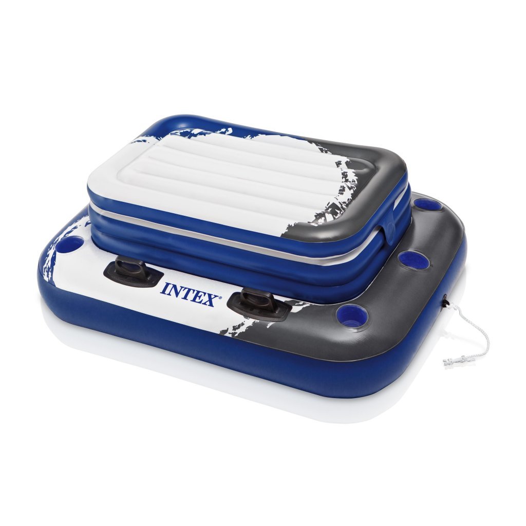 Inflatable cool box with bottle holders