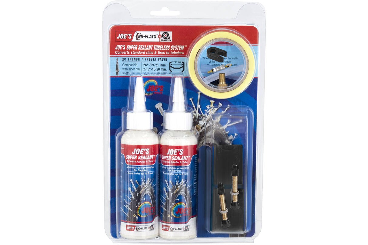 De Joe ass keng Flats - tubeless Konversioun Kit Super Segalant - XC FV