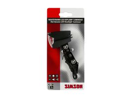 Simson Front Fork forlygte sort lysende hub dynamo på kortet