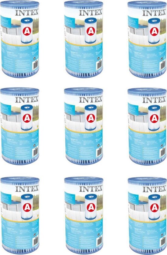 Cartouche filtrante Intex 29000 Type A 9 pièces pour piscine 244 305 366 cm