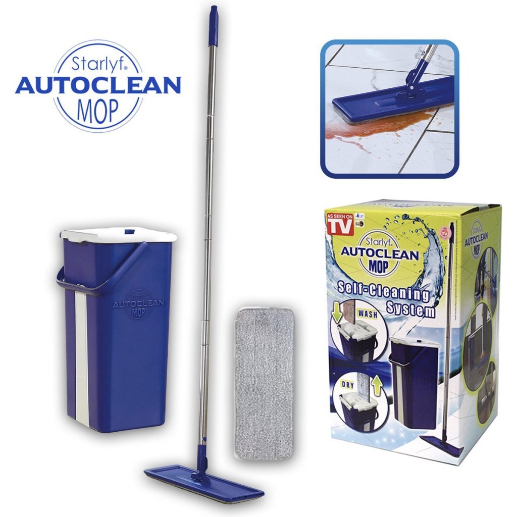 Starlef Autoklean Mop System blo Wäiss