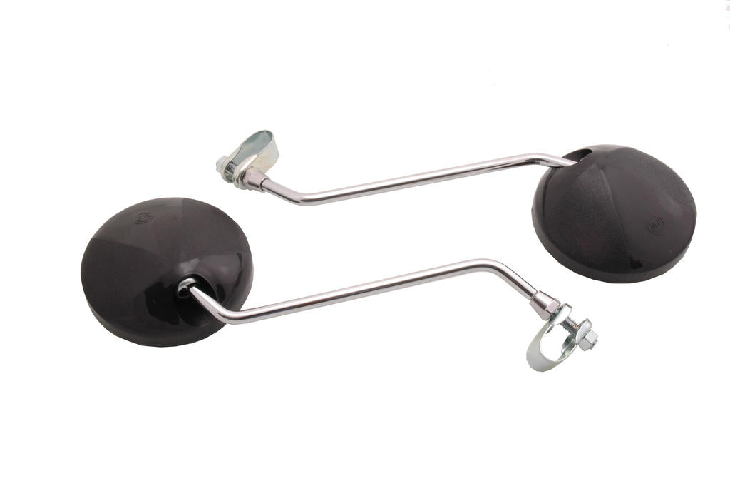 Forskellige spejle 8 mm klemme omkring sort