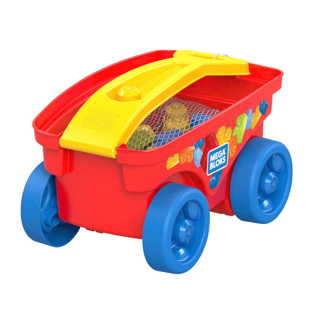 Mega blocks cart with blocks 20-piece