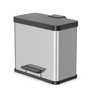 Hailo 0633-200 Öko trio pluss L Pedal Bin 3x9l rustfritt stål svart