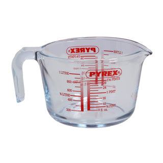 Pyrex -Pyrex -Vorbereitung und Lagern Sie Glasmessung 1l