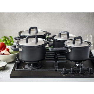 BK Flow Kühle schwarze Edelstahlpfanne 4-teilig Set