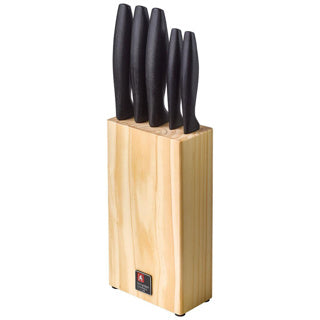 Richardson Sheffield Wooden knife block + 5 blades