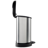 Hurver Pedal Bin Decobin Ovaal 15l Silber