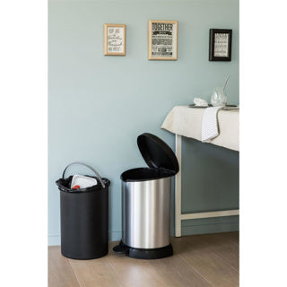 Hurver Pedal Bin Decobin Ovaal 15l Silber