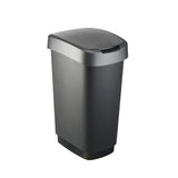 Rotho twist afvalbak 50l zwart