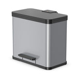 Hailo Öko Trioplus pedal bin 3x9l metallic gray