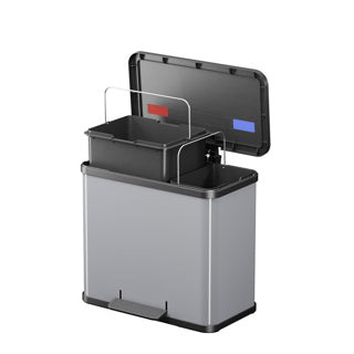 Hailo Öko Trioplus pedal bin 3x9l metallic gray