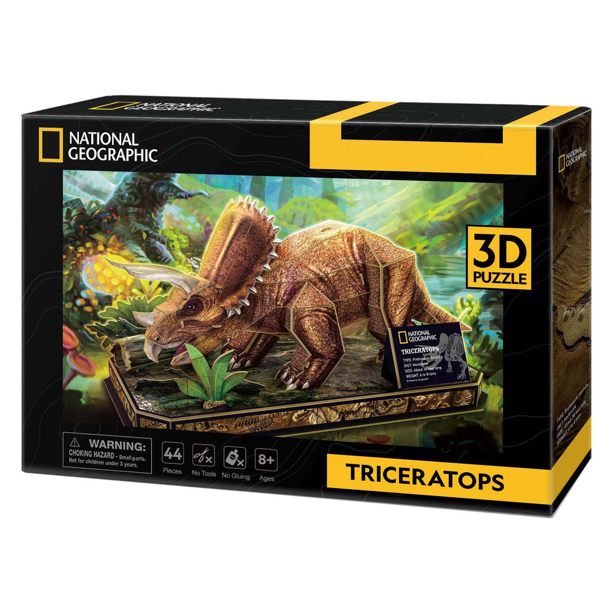 Puzzle 3d puzzle cubique National Geographic Triceratops