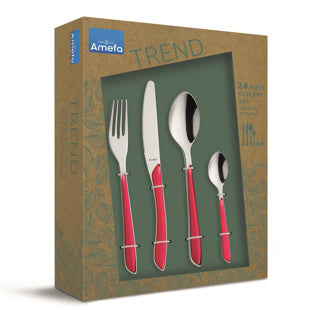 AMEFA CUALLERY SET ECLAT Raspberry de 24 piezas