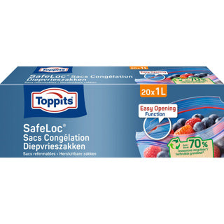 Toppits Safeloc Zip-Diepvoedzaks 1L 20 pieces