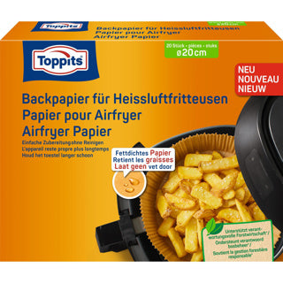 Toppits Airfryer Baking sheets 20 cm 20 pieces