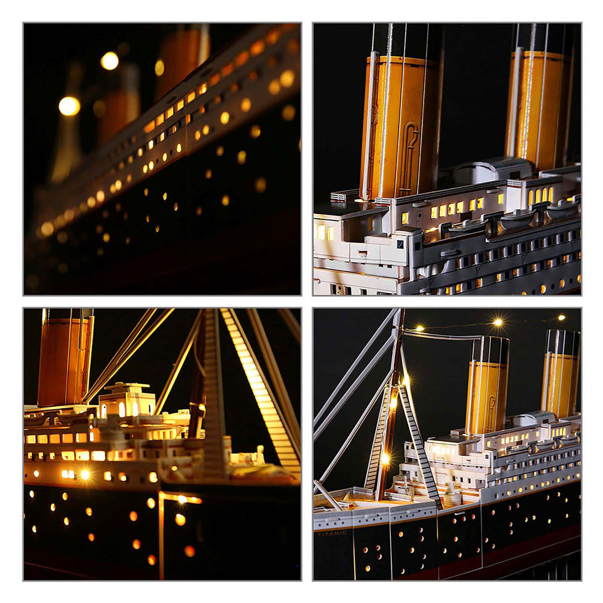 Divertimento cubico divertimento cubico divertimento 3d led puzzel titanic 266 pezzi