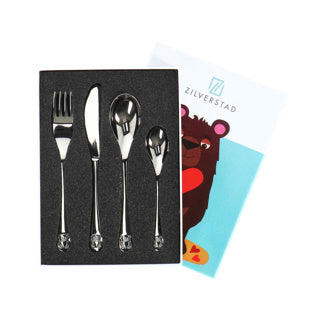 Children's cutlery 4 -piece bear with heart