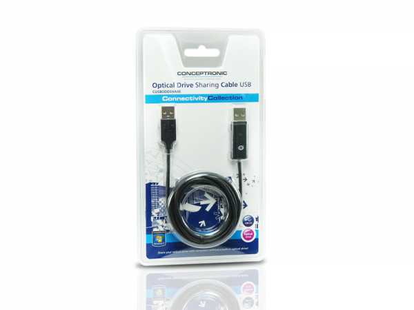 Conceptronic cusboddshare optical drive sharing cable usb