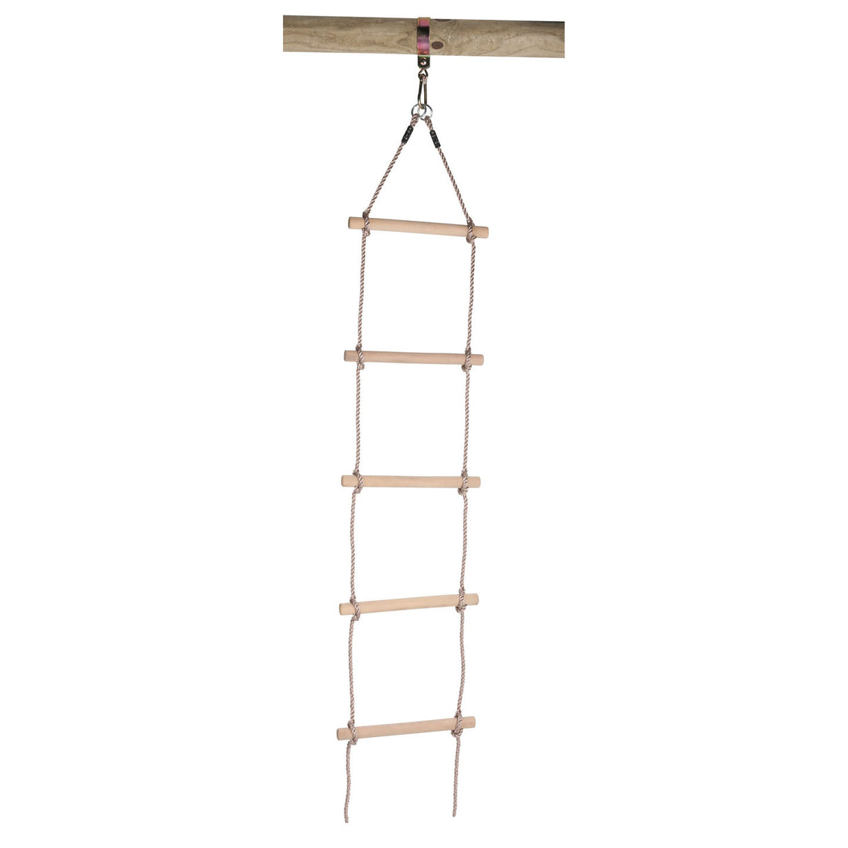 Swinging rope ladder with wooden steps, 190cm