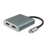 Opremite 133464 USB tipa C do 2x HDMI Adapter, 2160p@30 Hz, USB3.1 Gen1, siva
