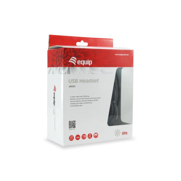 Vybavit herní náhlavní soupravu 245301, USB, hlava, binaurální, digitální, černá