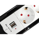 Opremite 245553 4-Outlet Power Tran z 2x USB, 4x AC Outlet (S) v zaprtih prostorih, tip F, 1,5 mm², 1,5 m