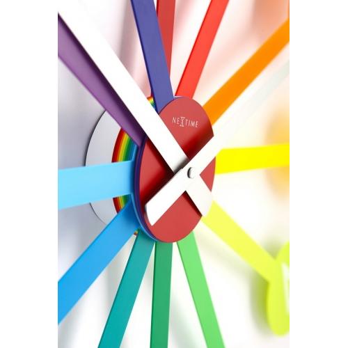 Nextime klok 2995di colour guide, ø 60 cm, wall, multi-color