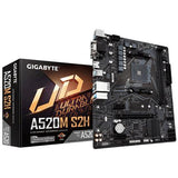 Gigabyte A520M S2H, MATX, AMD, AM4, A520, Ryzen 3 3a Gen, 64 GB, 2x Dimm DDR4, 5000 MHz, USB3.1, M.2