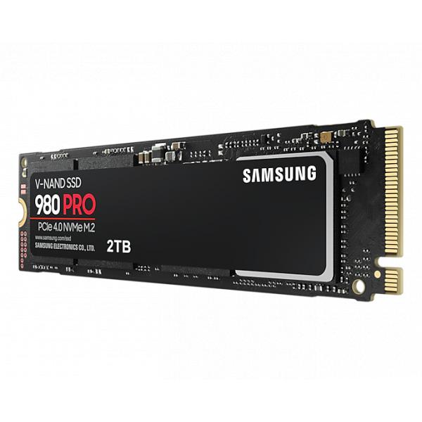Samsung MZ-V8P2T0BW 980 Pro SSD, 2000 GB, M.2 NVME, PCIE 4.0, 7000 5100 MB S, 100,000 IOPS