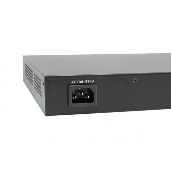 Levelone Gep-2821 28-Port Gigabit Poe Switch, 24x Poe Outputs, 2x Gigabit RJ45, 2x Gigabit SFP, 1h