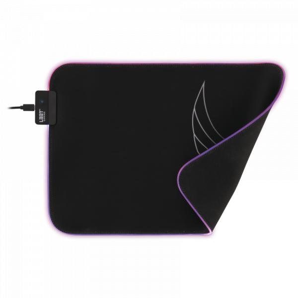 L33T Gaming 160405 Karlvagn RGB Gaming Mousepad, Medium-Size, Fast Surface. 355 x 255 x 3 mm, Black