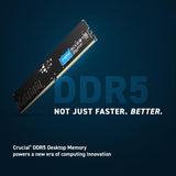 Mémoire DIMM CT8G48C40U5 cruciale, 8 Go, DDR5, 4800 MHz, CL40, 1,1 V