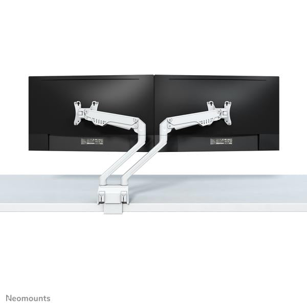 Neomounts Neomounts FPMA-D750DWHite2flat Screen Desk Mount, Clamp Grommet, Dual-Mount, 10 32 inch