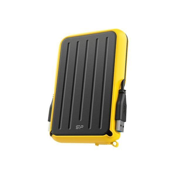 Silicon Power SP040TBPHD66LS3Y Armor A66 Portable HDD, 4 TB, USB3.2 Gen 1, Yellow, Certificate