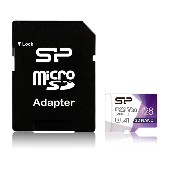 Silicon Power SP128GBSTXDU3V20AB Superior Pro, 128 GB, MicroSDXC, klasa 10, UHS-I, 100 MB S, 80 MB S