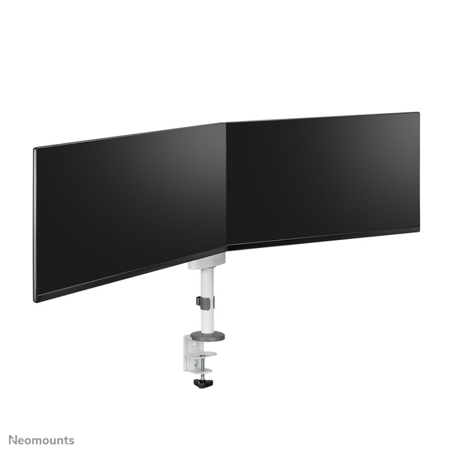 Neomounts ds60-425wh2 desk-mount, 2x 27 inch 8kg, tilt rotate swivel, 100x100 mm, white