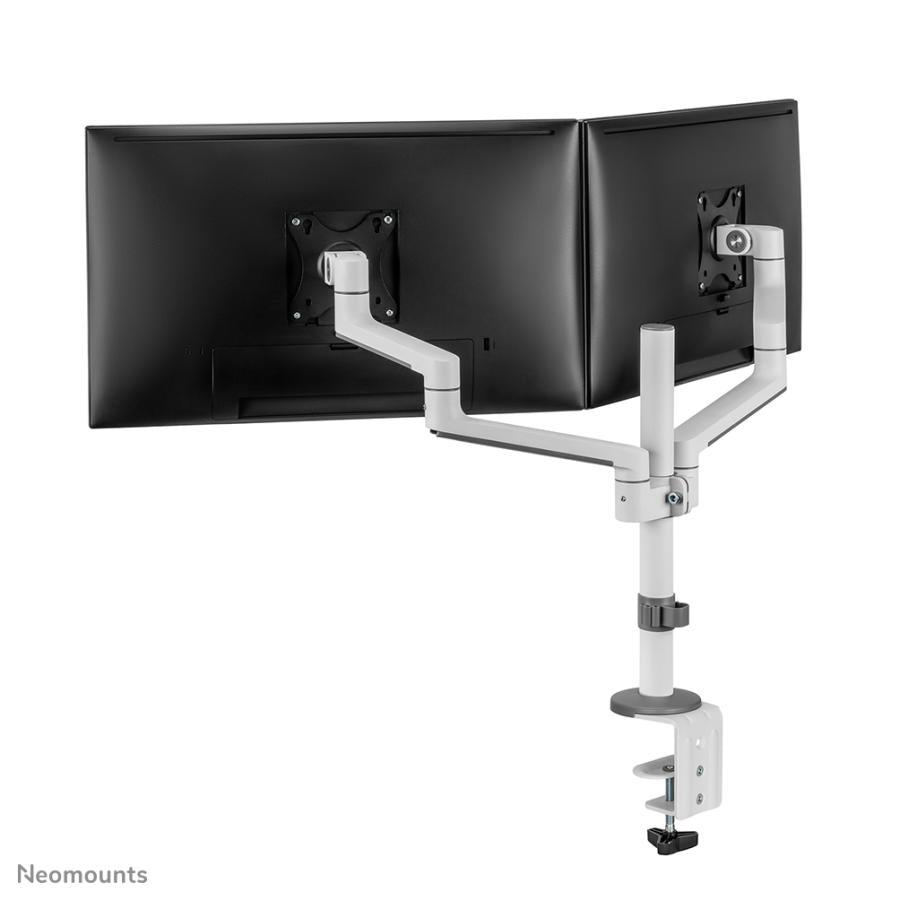 Neomounts ds60-425wh2 desk-mount, 2x 27 inch 8kg, tilt rotate swivel, 100x100 mm, white
