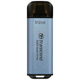 Transcend TS2TET300C ESD300C Extern SSD, 2 TB, USB Type-C, 10 Gbps, 1050 950 MB S, Blue