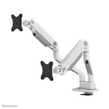 Neomounts DS70S-950WH2 Full-Motion Desk Mount, 2x 17-35, 18 kg, 100x100 mm, sølv