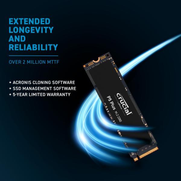 Afgørende CT500P3PSD8 CT500P3PS P3 Plus SSD, 500 GB, M.2 PCIE NVME, 3D NAND, 4700 1900 MB S