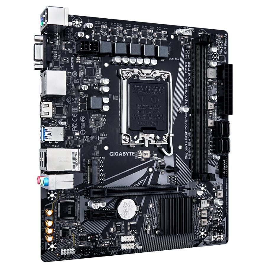 Gigabyte H610M S2H V2 H610M S2H V2 , Intel, LGA1700, DDR5 (5600 MHz) GBE LAN, M.2, USB3.2 Gen 1 1