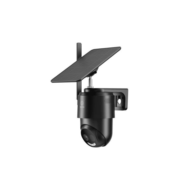 WOX R4250 Smart 4G Outdoor PTZ Camera with Solar Panel Kit, 2MP, 1920x1080p, 4G LTE-FDD, Black