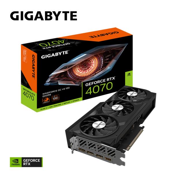 Gigabyte gigabyte GV-N4070WF3OCV2-12GD GeForce RTX 4070 Windforce OC V2 12G, PCIE4.0, 12GB, GDDR6.192BIT