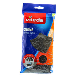 Vileda glitzi power inox schuursponsen 2 stuks stuks